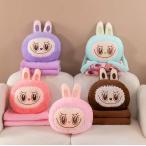 ショッピング抱き枕 labubuラブブ ぬいぐるみ ブランケット付き ギフト クッション 抱き枕 洗える お昼寝 抱き枕 ベビークッション 大きいぬいぐるみ 女の子 かわいい プレゼント