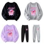 Kpop ребенок одежда длинный рукав Parker Kpop весна осень-зима item tops мужчина девочка круг . воротник симпатичный Kids товары ребенок одежда день рождения товары подарок 