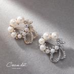 ブローチ フォーマル 卒業式 卒園式 おしゃれ コサージュ パール ビジュー リーフ 葉 華やか ピン 上品