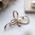 ブローチ 卒業式 卒園式 入学式 入園式 ママスーツ コサージュ リボン メタル パール 一粒 華やか ピン