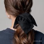 シュシュ スクエアシュシュ リネン フリル 大きめ ヘアゴム ヘアアクセ ヘアアレンジ 簡単 まとめ髪 ゆうパケット送料無料