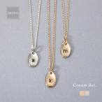 ショッピングイニシャル 【本日限定！全品10％OFFクーポン】ネックレス ショート チェーン イニシャル アルファベット 刻印 名前 英語 オーバル プレート メタル 艶