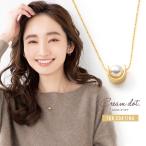 Yahoo! Yahoo!ショッピング(ヤフー ショッピング)【全品送料無料⇒10月13日23：59迄】ネックレス 18kコーティング 小さめ パール 半月 カーブ