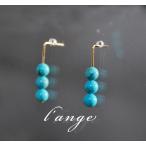 Yahoo! Yahoo!ショッピング(ヤフー ショッピング)ピアス　ターコイズのシンプルピアス　14kgfピアス　レディース　ゴールドピアス　ブルー　天然石