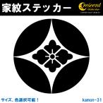 家紋ステッカー 七宝に花菱 K031 戦国 武将 刀剣 剣道 胴 防具 お盆 提灯 シール デカール スマホ 車 バイク 自転車 ヘルメット