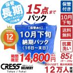 クリーニング 宅配 保管 詰め放題 送料無料 ダウン 枚数制限なし 抗菌 除菌 クレス クリーニング (10月下旬青15点タタミ)