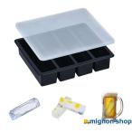  льдогенератор тарелка лёд tray силикон прямоугольный лед лед mold льдогенератор контейнер специальный крышка имеется брать .. простой растворение трудно большой лед виски лед лед произведение . контейнер 4. черный 