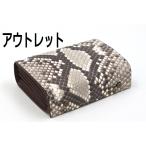 ダイアモンドパイソン ギボシ留め二つ折り財布 ミッレフォッリエ アウトレット
