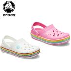 クロックス crocs クロックバンド レインボー グリッター クロッグ キッズ crocband rainbow glitter clog k キッズ サンダル 子供[C/A][S]