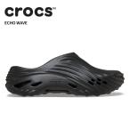 [B]クロックス メンズ レディース サンダル CROCS エコー ウェーブ Echo Wave ブラック/ブラック 210521-060