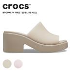 ショッピングCROCS クロックス CROCS サンダル シューズ レディース ブルックリン フロスティド スライド ヒール ウィメンズ 厚底 ボリュームソール 210981[C]