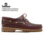 ティンバーランド Timberland メンズ ティンバーランド オーセンティック スリーアイ クラシックラグ バーガンディ モカシン ボート シューズ 50009