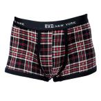 BVD ボクサーパンツ NEW YORK タータンチェック ボクサー 前閉じ LL