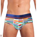 メンズ ブリーフ モスマン MOSMANN LUXE Multi-Color Striped Print Brief S,M,L,XL