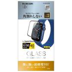 エレコム アップルウォッチ AppleWatch ガラスフィルム SE 6 5 4 (40mm) フルカバー 硬度9H フレーム付 指紋防止 ブラック AW-20SFLGFRBK