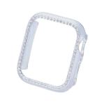 アップルウォッチ カバー Apple Watch SE ( 第2世代 / 第1世代 ) / Series 6 / 5 / 4 [ 40mm ] バンパー ハード ケース 側面保護 ラインストーン オーロラクリア