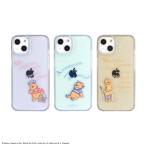 ディズニー iPhone14 iPhone13 ケース プーさん キャラクター グッズ クリア 透明 ブルー ベージュ リボン かいぞく おうさま
