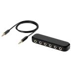  Elecom разъём джек мульти- слуховай аппарат сплиттер 5 разделение φ3.5mm 4 высшее Mini Jack ×6 voice chat телефонный разговор ELECOM