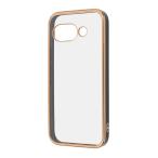 GooglePixel9a ケース クリア ブラック ゴールド メタリック フレーム 透明 衝撃吸収 ハイブリッドGoogle Pixel グーグル ピクセル