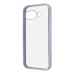 GooglePixel9a ケース クリア ブルー シルバー メタリック フレーム 透明 衝撃吸収 ハイブリッドGoogle Pixel グーグル ピクセル