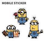 ミニオン ステッカー シール 怪盗グルー キャラクター グッズ おしゃれ かわいい 【３種類 各１枚】