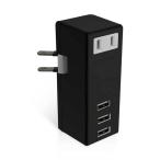 Yahoo! Yahoo!ショッピング(ヤフー ショッピング)エレコム USBタップ USBメス×3 AC×1 横挿し ケーブル無 2.1A ブラック ELECOM