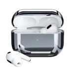 AirPods Pro ケース ( 第2世代 )用 ソフトケース クリア シルバー ガンメタル 抗菌 清潔 TPU 衝撃に強い やわらか素材