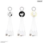 スヌーピー 充電 ケーブル 3in1 iPhone スマホ キャラクター グッズ ボリス Lightning Type-C micro USB