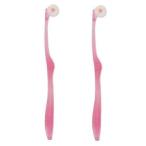 歯周ケアロールブラシ『ルンダ ソフト ミニ』ピンクの2本セット 回転歯ブラシ コロコロ歯ブラシ