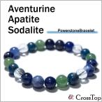 アベンチュリンブレスレット天然石パワーストーンアパタイトソーダライト水晶メ...
