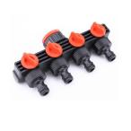 蛇口 4分岐蛇口 ホース分岐継手 ワンタッチコネクタ ガーデン 園芸 散水パーツ 水道 分岐 灌漑用