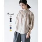 ブロカント Brocante シャツ リネンキャンバス グランシャツ レディース ブラウス オーバーサイズシャツ ギャザー ドルマンスリーブ 日本製 36-260L
