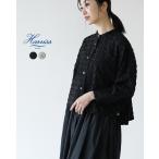 ハリス Harriss バンドカラーブラウス BAND COLLAR BLOUSE シャツ 七分袖 レディース 2024春夏 FS241-10006