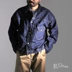 オアスロウ orslow フロントプリーツ デニム ジャケット PLEATED FRONT BLOUSE ワイドシルエット レギュラーカラー デニム 03-6011 送料無料