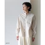 【期間限定10%OFFクーポン】プリット prit ブラウス 40/1強撚グラフチェック スタンドカラー タッククレリックブラウス レディース P80636