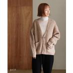 ショッピングprit 【ポイント15倍】プリット prit カーディガン 1/2.8ブークレ編み ワンボタン P906101