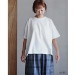 プリット prit 40/1プレーティング天竺クルーネックワイドTシャツ レディース  P91626