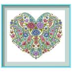  старый плата. цветок d Cross стежок комплект Heart типа .pattern игла ручная работа белый ткань 18 carat 14 carat 11 carat 