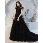 Luxury Black Evening Dress Small Trailing Sweetheart Formal Prom Gowns Hollow Out Backless Tulle Banquet Dresses