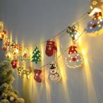 クリスマスのLEDストリングライト、santalaus、elk、snowman、xmasの装飾、新年の装飾、ギフト