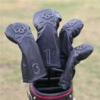 Skull Golf Woods крышка головки цилиндров Driver для 135h комплект клюшек head PU кожа унисекс 