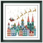 DreamPattern Рождество . Cross стежок .embroidery комплект x- Рождество дизайн 18ct 14ct 11ct печать осуществлен парусина вышивка 