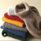 カシミアタートルネックセーター,男性用,ルーズフィット,厚手,ラージサイズ,100% ミンク,秋冬