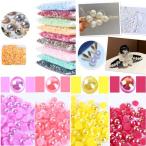 ショッピングf-05d Absプラスチックイミテーションフラットバックパール、ハーフラウンドビーズls、ラインストーンビーズ、DIYジュエリー、すべてのサイズ、abカラー