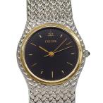 SEIKO セイコー クレドール 1271-0060 腕時計 SS×K18YG クオーツ アナログ表示 レディース 黒文字盤【H120626953】中古