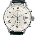 Orobianco オロビアンコ OR-0040-1 腕時計 SS×型押しレザー クオーツ クロノグラフ メンズ アイボリー文字盤【H130325489】中古