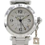 CARTIER カルティエ パシャC メリディアン GMT 2Cチャーム付 W31078M7 腕時計 SS 自動巻き ユニセックス シルバー文字盤【H150326474】中古