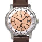 BVLGARI ブルガリ ソロテンポ ST29S 腕時計 SS×レザー クオーツ アナログ表示 レディース ブロンズ文字盤【H150326475】中古