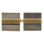 Dior Christian Dior Logo квадратное запонки металлический × позолоченный серебряный / Gold мужской [H171925530] б/у 