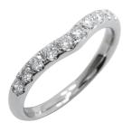 ショッピング15号 ウェーブ 0.28 リング・指輪 Pt900プラチナ×ダイヤモンド 15号 約4.7g レディース【H200225124】中古